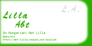 lilla abt business card